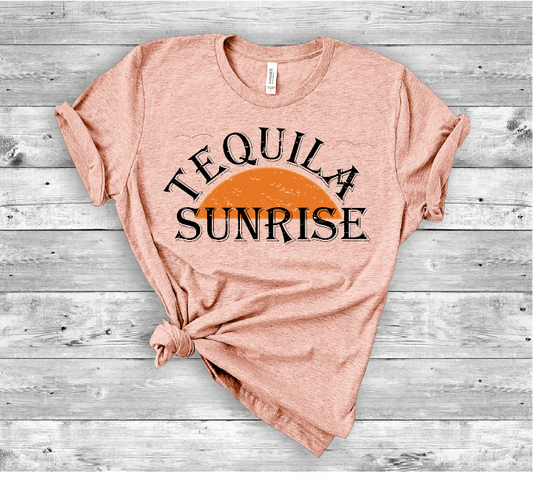 Tequila Sunrise Bella Canvas 3001 Tee