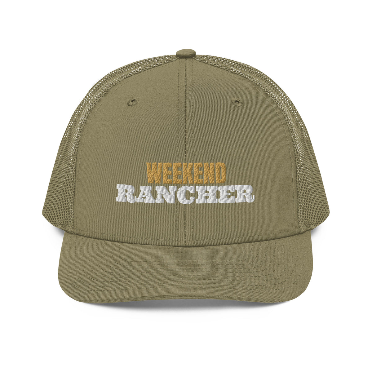Weekend Rancher Embroidered Trucker Hat in Loden, front view