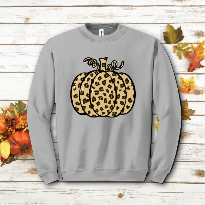 Cheetah Pumpkin Unisex Long Sleeve Sweatshirt