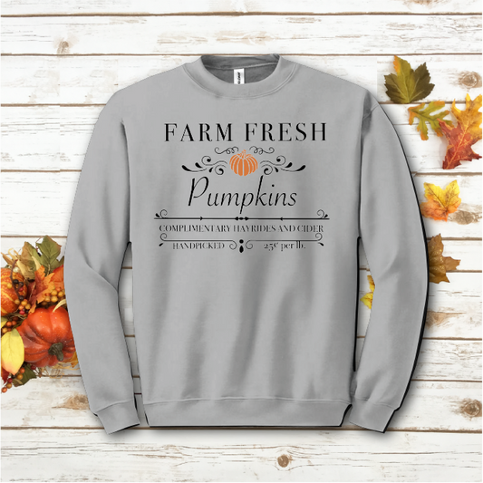 Farm Fresh Pumpkins Fancy Unisex Long Sleeve Sweatshirt