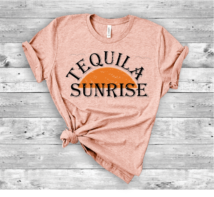 Tequila Sunrise Bella Canvas 3001 Tee