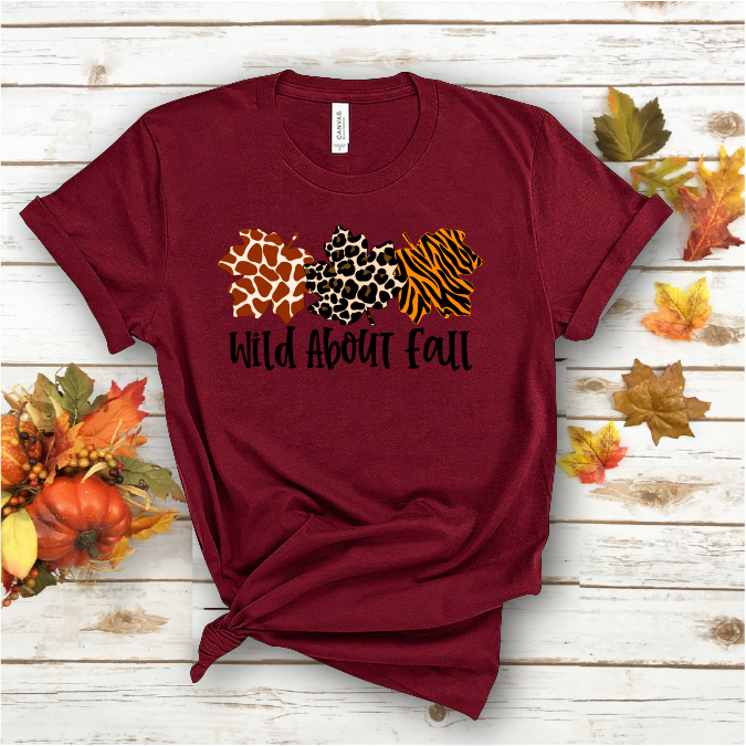 Wild About Fall Bella Canvas 3001 Tee