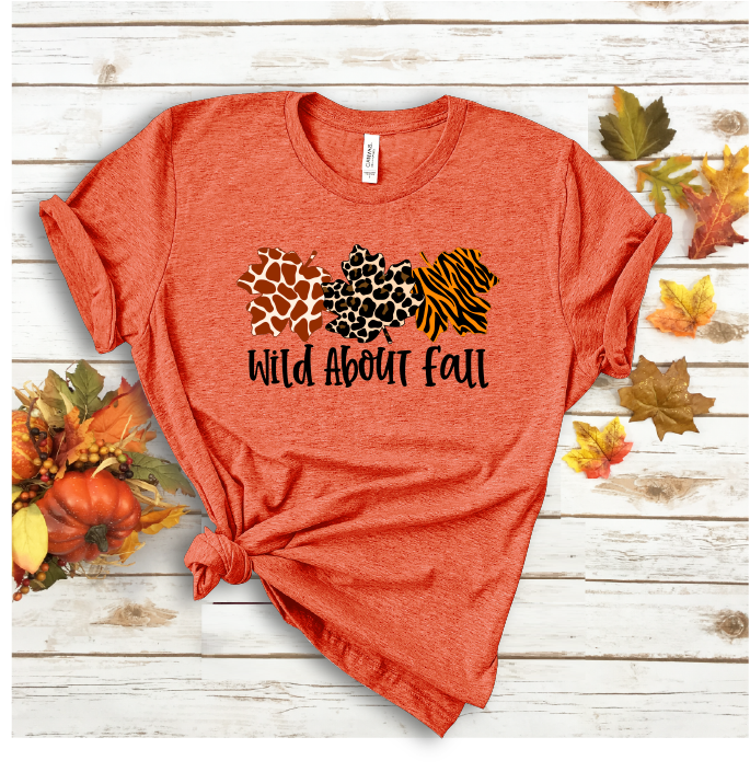 Wild About Fall Bella Canvas 3001 Tee