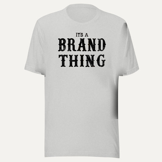 A Brand Thing Short Sleeve Tee in Athletic Heather, front view