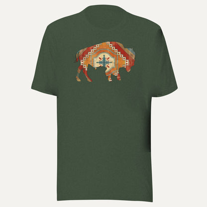 Buffalo SW Short Sleeve Tee in Heather Forest, front view