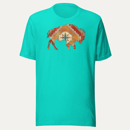 Buffalo SW Short Sleeve Tee in Teal, front view