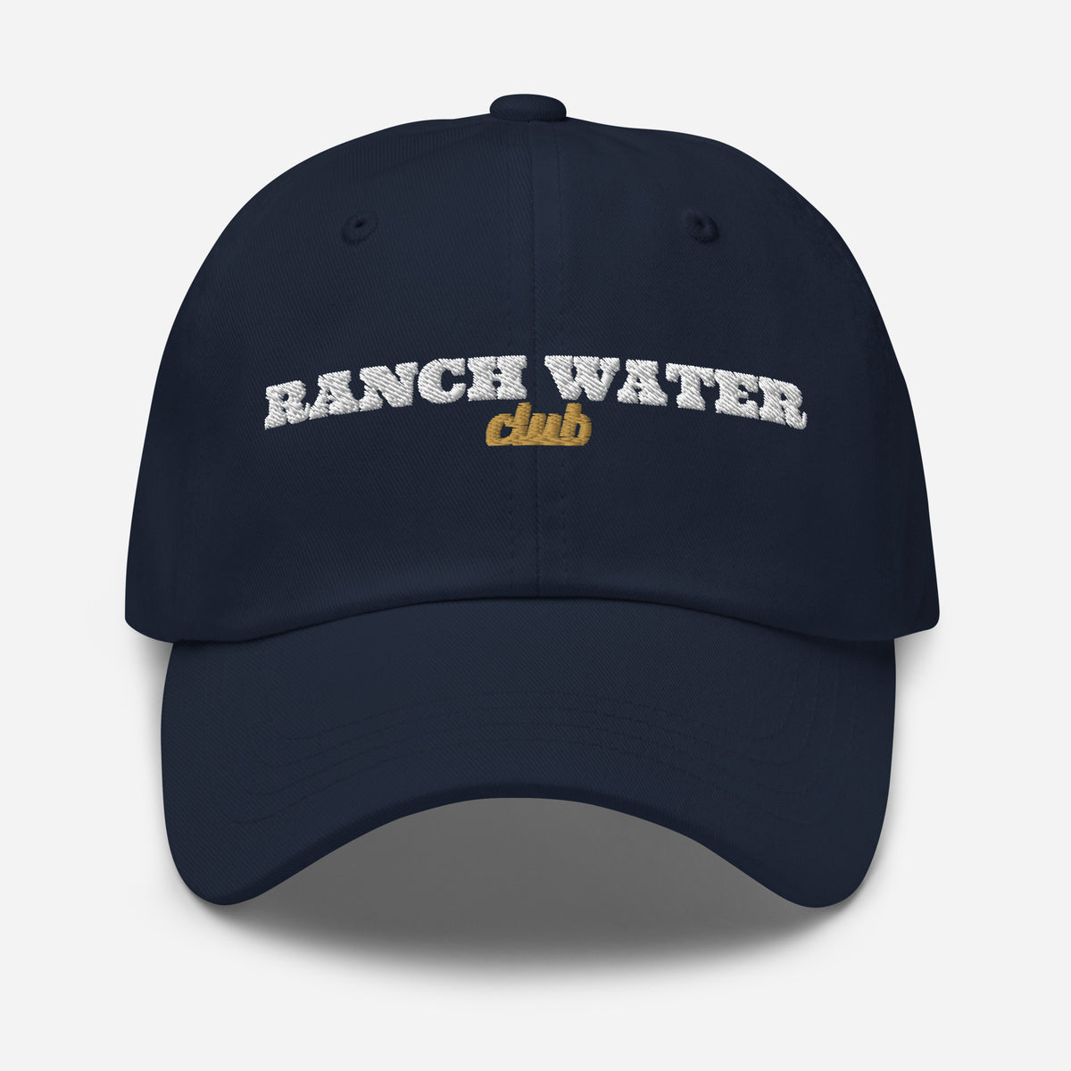 Ranch Water Club Embroidered Dad Hat in Navy, front view