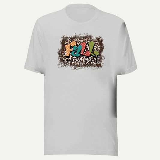 Fall Sweet Fall Short Sleeve Tee in Athletic Heather, front view