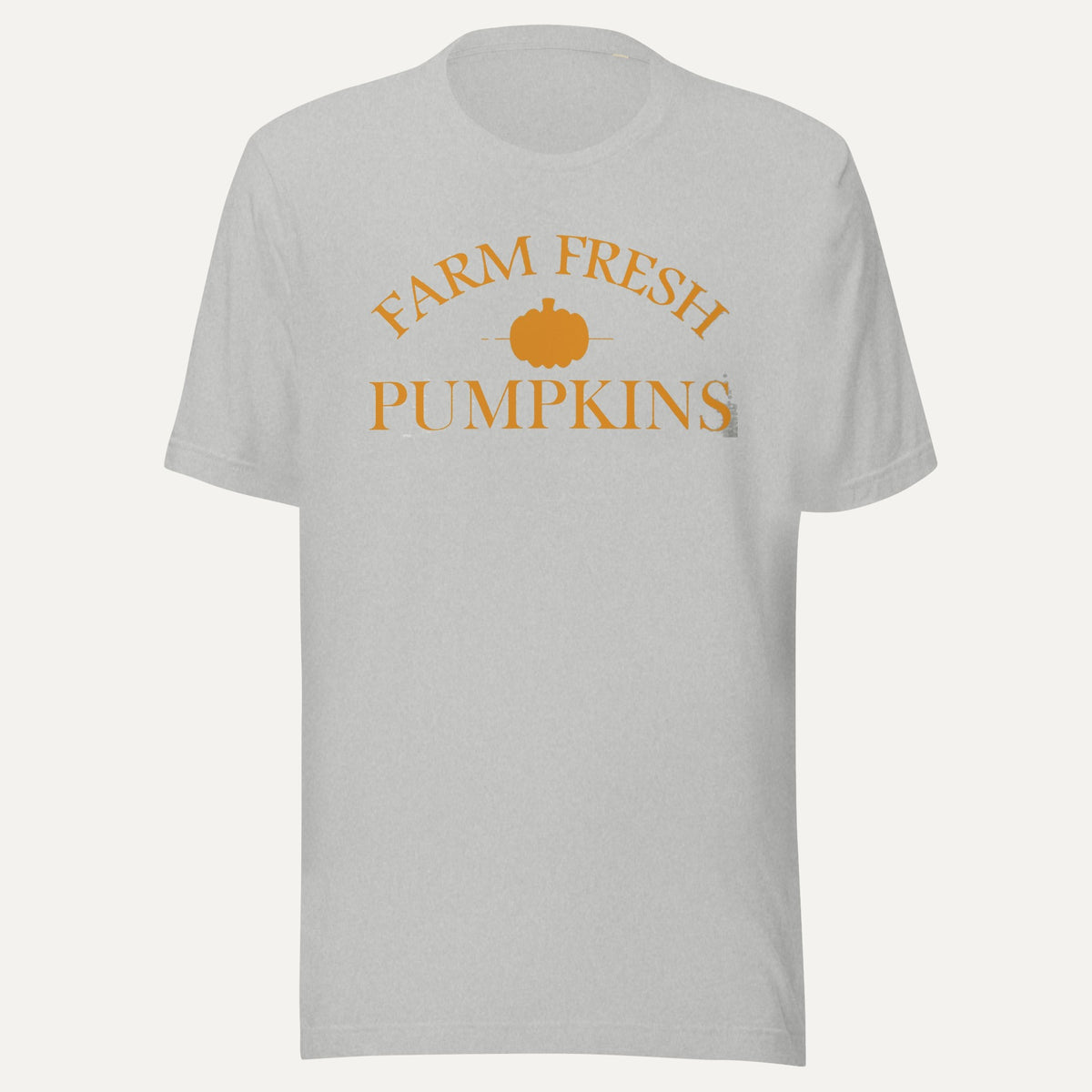 Farm Fresh Pumpkins Plain Short Sleeve Tee in Athletic Heather, front view