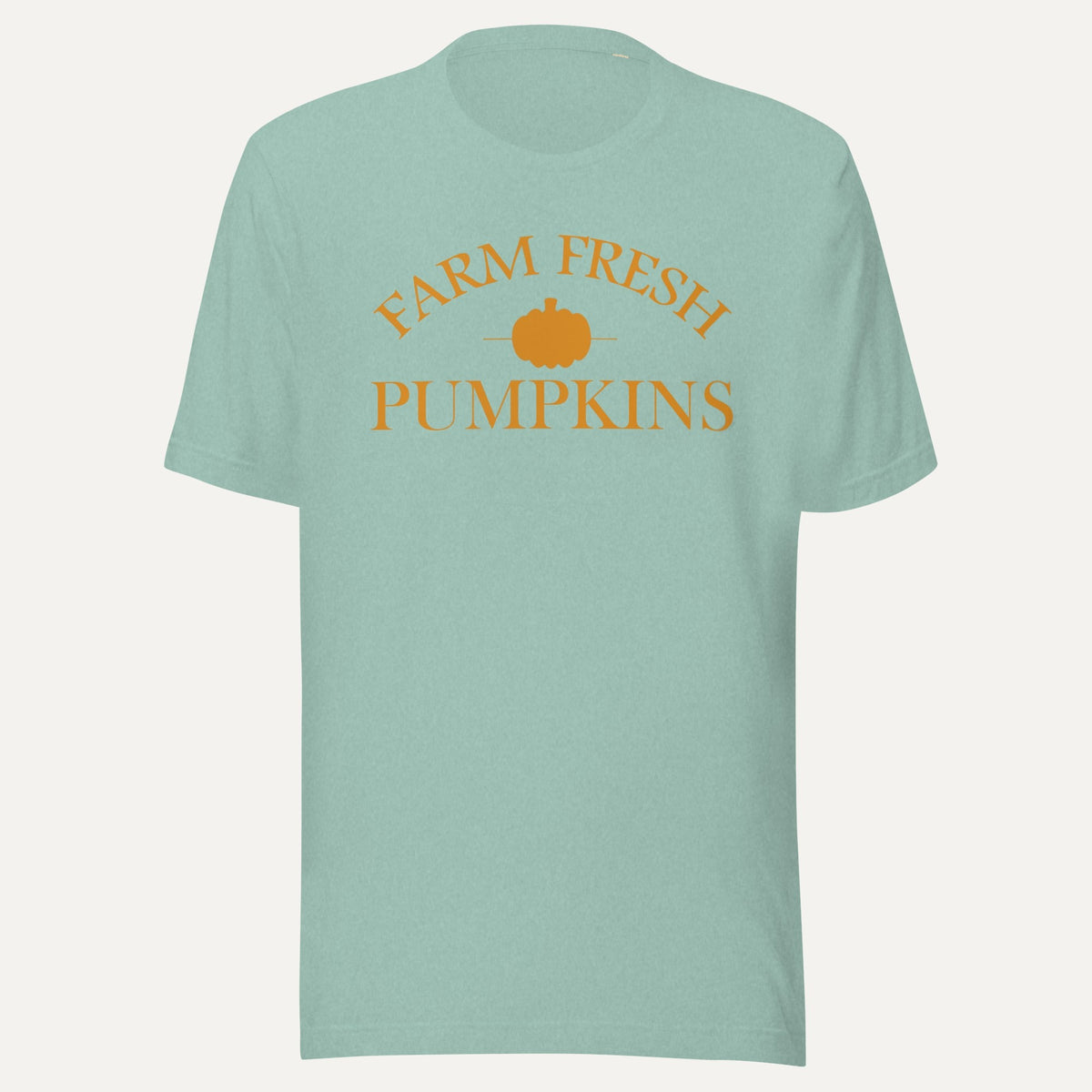 Farm Fresh Pumpkins Plain Short Sleeve Tee in Heather Prism Dusty Blue, front view