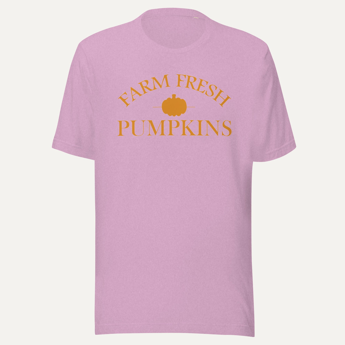 Farm Fresh Pumpkins Plain Short Sleeve Tee in Heather Prism Lilac, front view