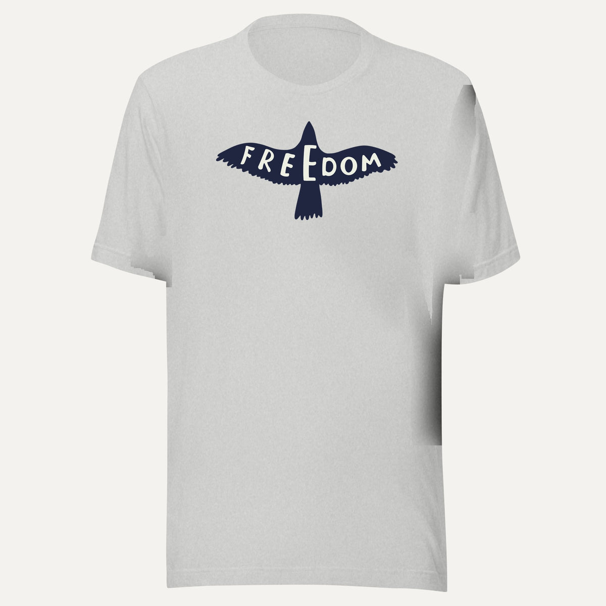 Freedom Free Bird Short Sleeve Tee in Athletic Heather, front view