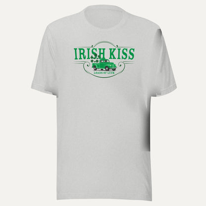 Irish Kiss Loads Of Luck Short Sleeve Tee in Athletic Heather, front view