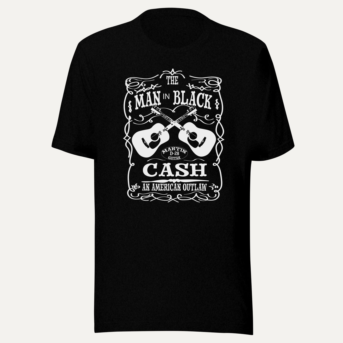 Man In Black Short Sleeve Tee in Black Heather, front view