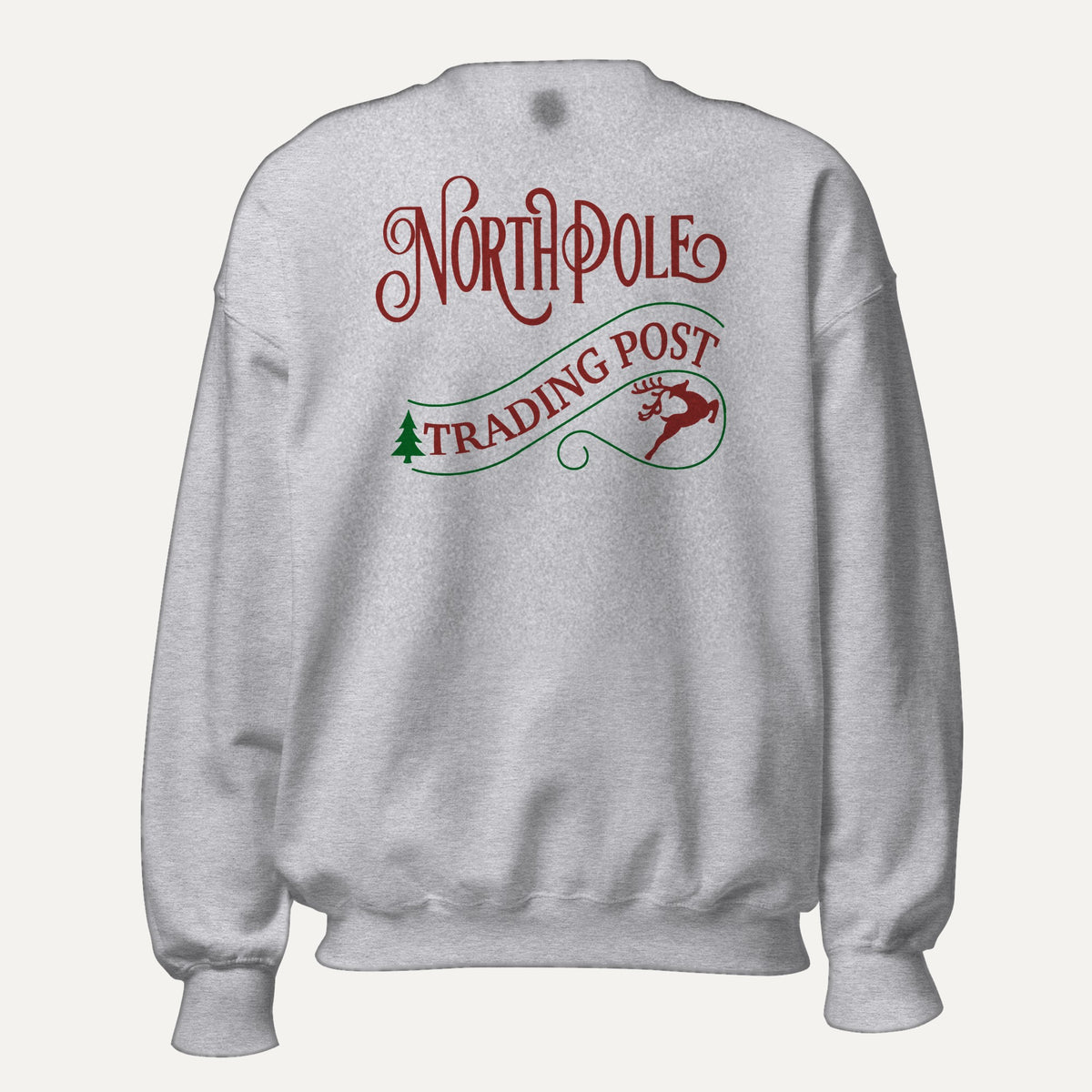 North Pole Trading Post Unisex Long Sleeve Sweatshirt in Sport Grey, front view
