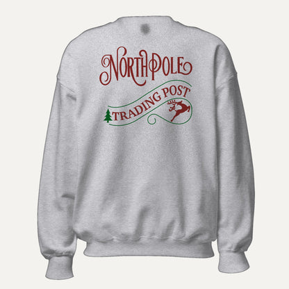North Pole Trading Post Unisex Long Sleeve Sweatshirt in Sport Grey, front view