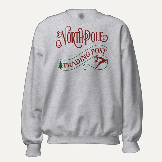 North Pole Trading Post Unisex Long Sleeve Sweatshirt in Sport Grey, front view