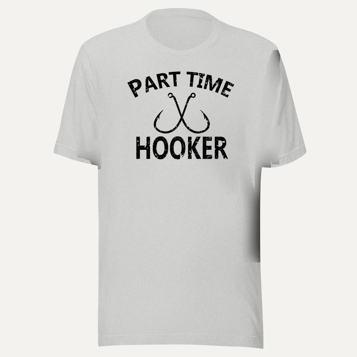 Part Time Hooker Fishing Tee in Athletic Heather, front view