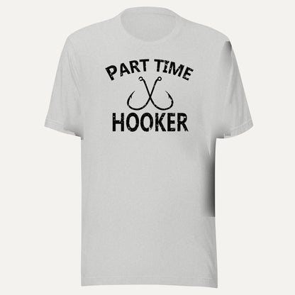 Part Time Hooker Fishing Tee in Athletic Heather, front view