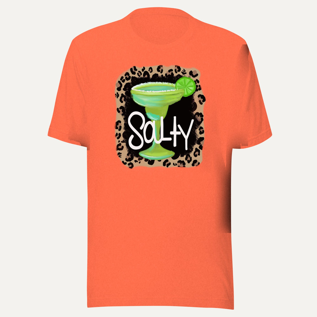 Salty Margarita Short Sleeve Tee in Heather Orange, front view