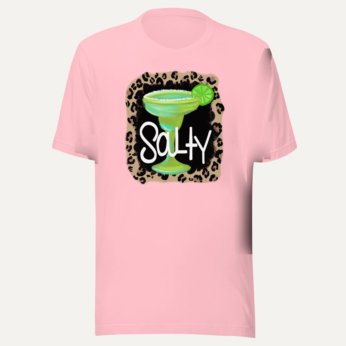 Salty Margarita Short Sleeve Tee in Pink, front view