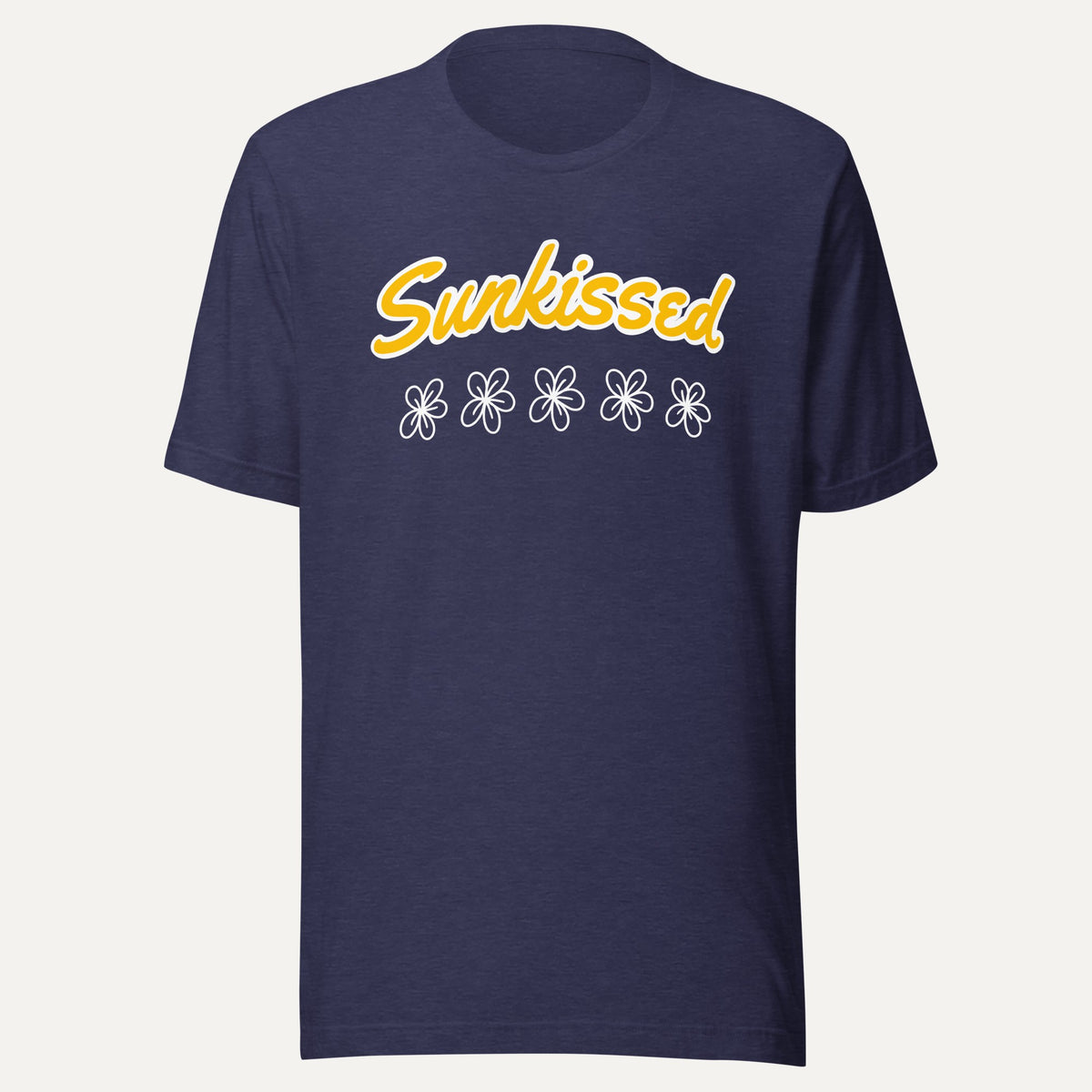 Sunkissed Short Sleeve Tee in Heather Midnight Navy, front view