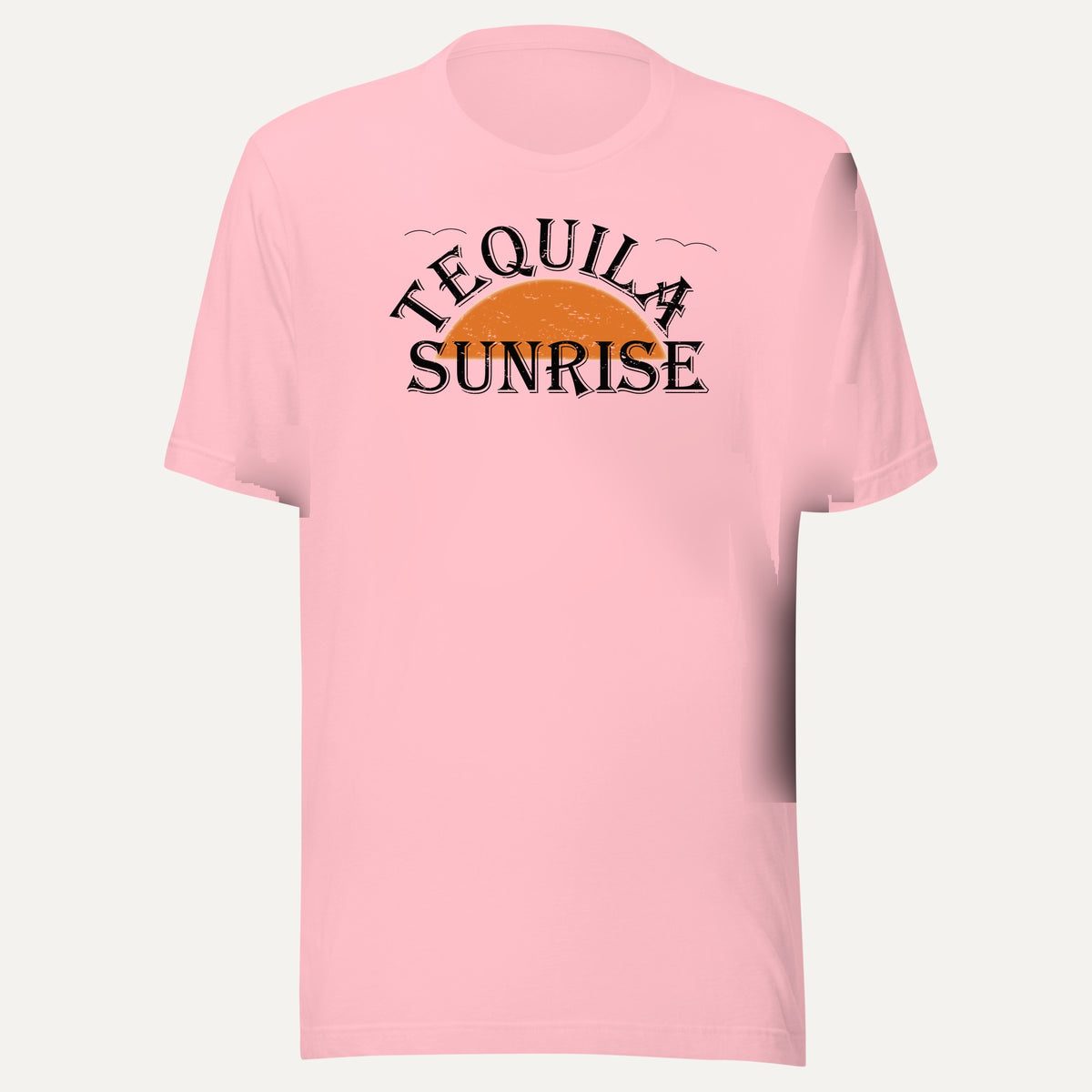 Tequila Sunrise Short Sleeve Tee in Pink, front view