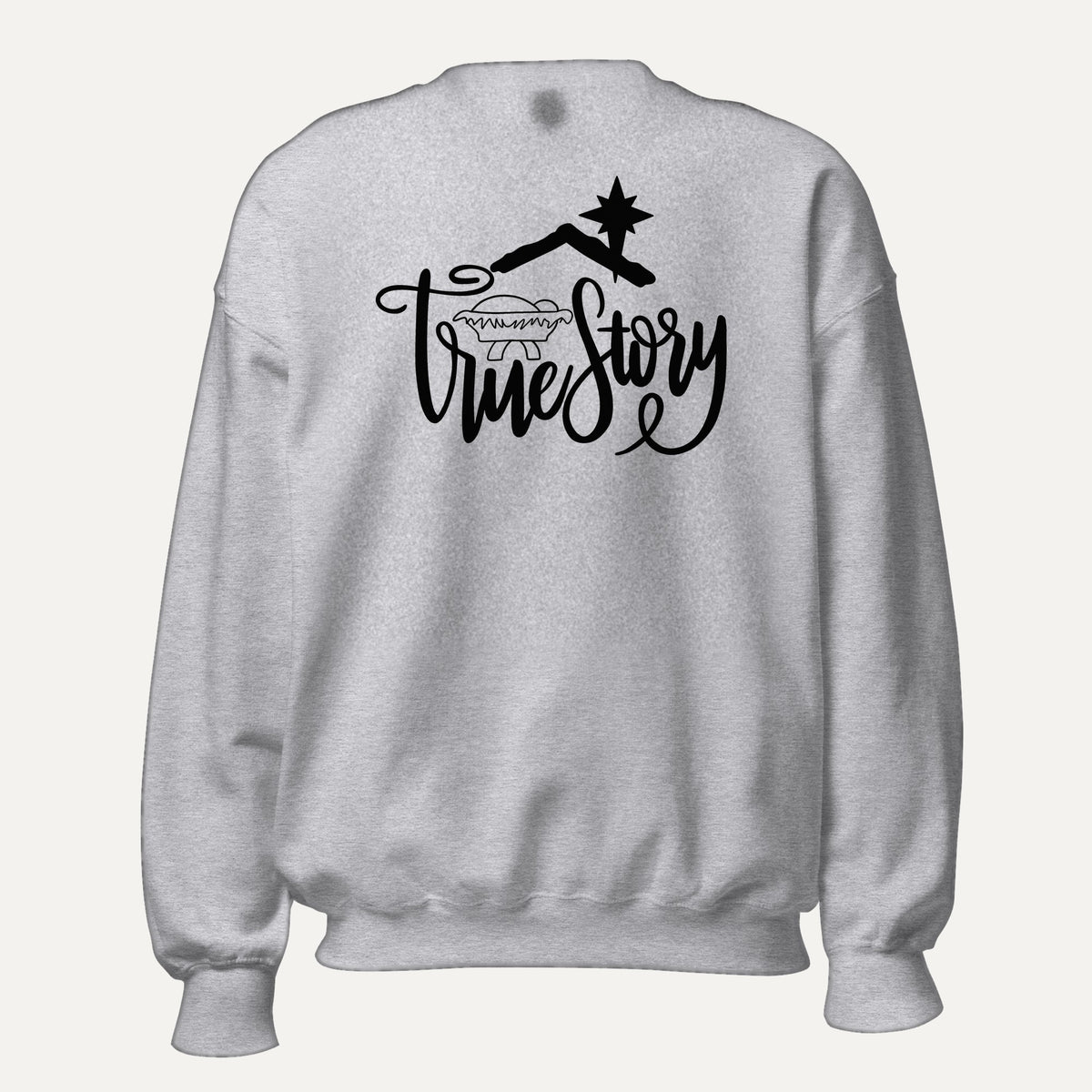 True Story Unisex Long Sleeve Sweatshirt in Sport Grey, front view
