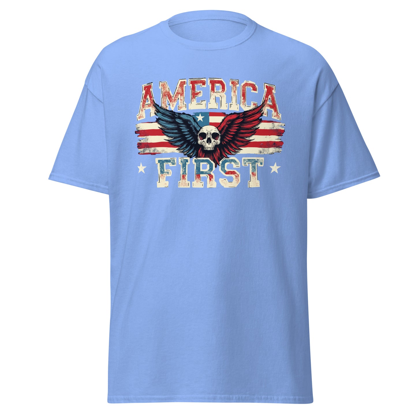 America First Flying Skull Classic Tee, Gildan shirt