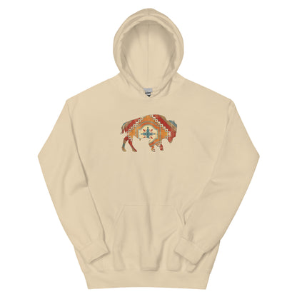 Buffalo SW Southwestern Hoodie in Sand, front view