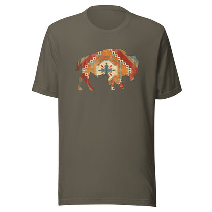 Buffalo SW Short Sleeve Tee in Army, front view