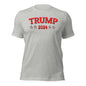 Trump 2024 Red with American Flag Stars Short Sleeve Tee