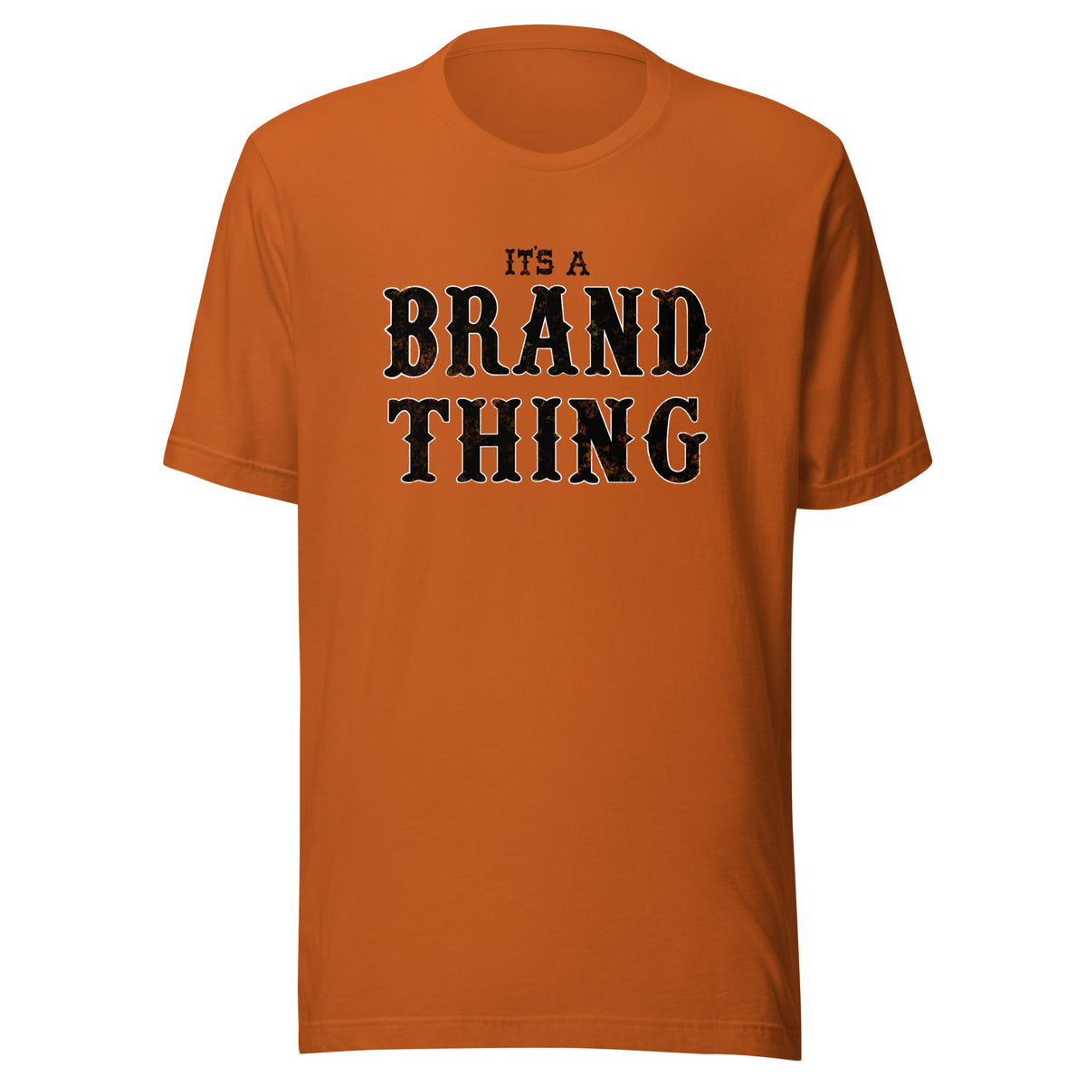 A Brand Thing Short Sleeve Tee in Autumn, front view
