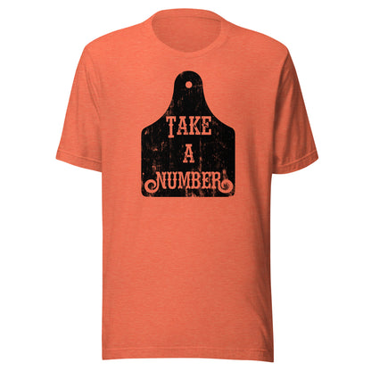 Take A Number Cow Tag Tee