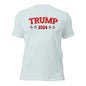 Trump 2024 Red with American Flag Stars Short Sleeve Tee