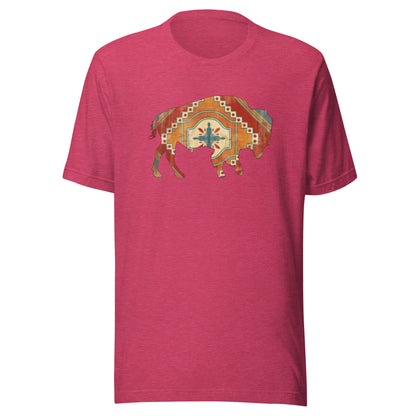 Buffalo SW Short Sleeve Tee in Heather Raspberry, front view