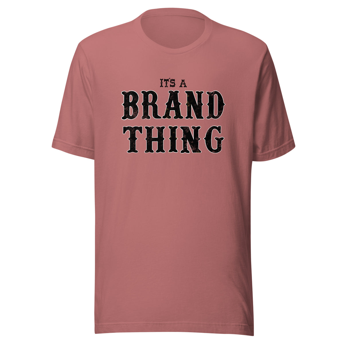 A Brand Thing Short Sleeve Tee in Mauve, front view