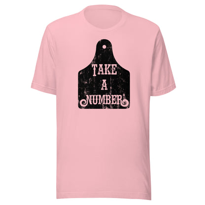 Take A Number Cow Tag Tee