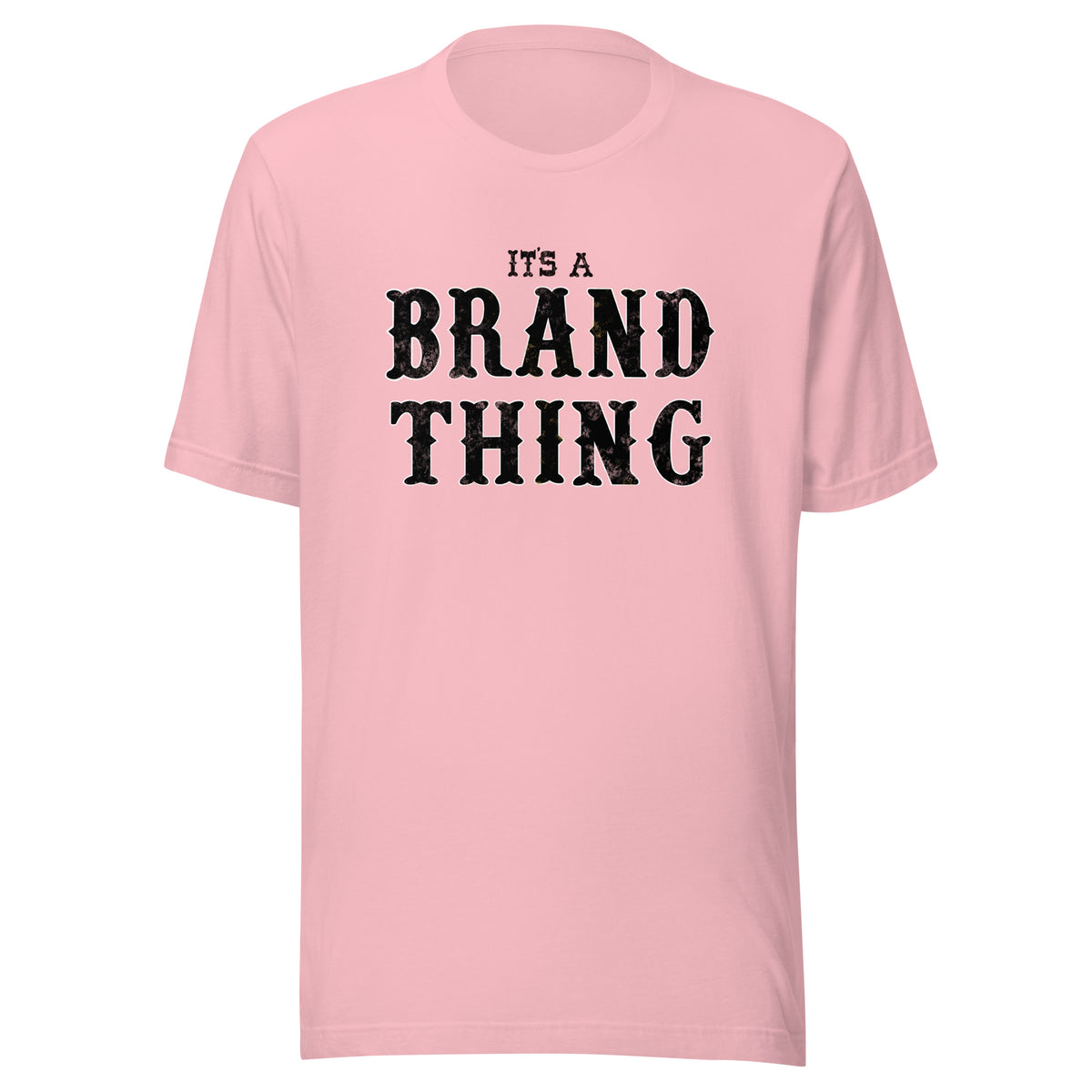 A Brand Thing Short Sleeve Tee in Pink, front view