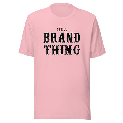 A Brand Thing Short Sleeve Tee in Pink, front view
