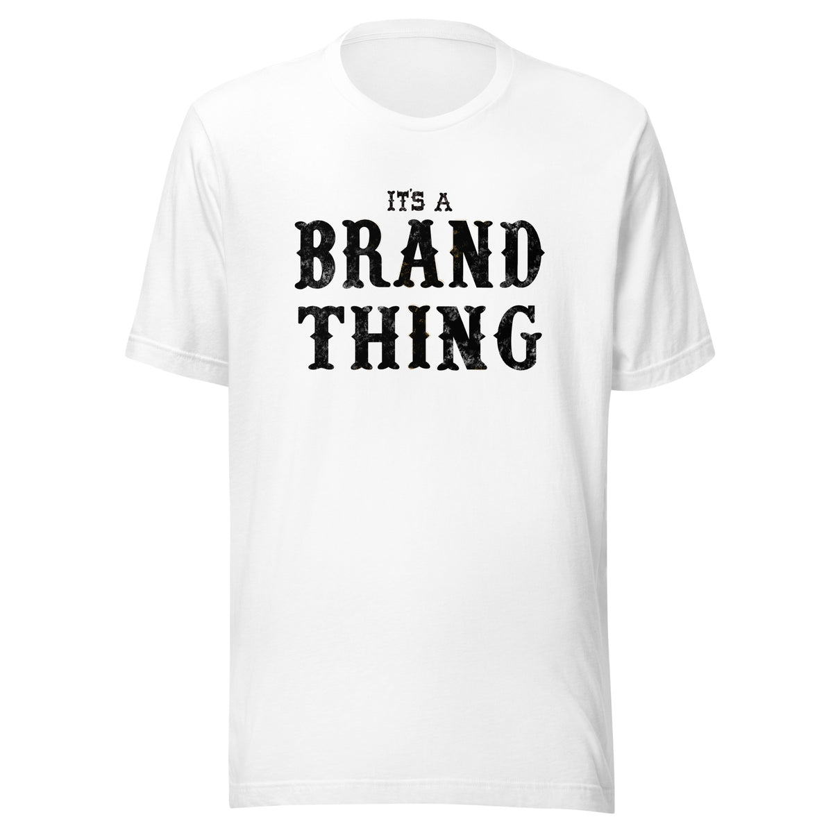 A Brand Thing Short Sleeve Tee in White, front view