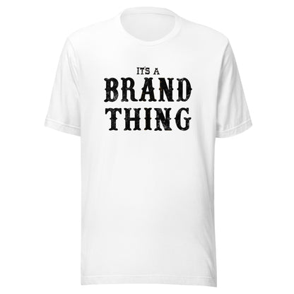 A Brand Thing Short Sleeve Tee in White, front view