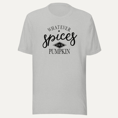 Whatever Spices Your Pumpkin Short Sleeve Tee in Athletic Heather, front view