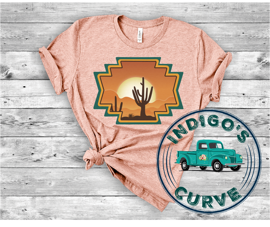 Desert Aztec Sunset Short Sleeve Tee