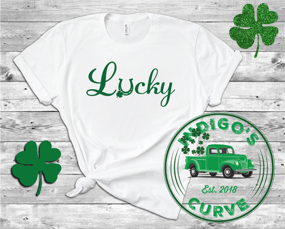 Lucky Horse Shoe Clover Short Sleeve Tee