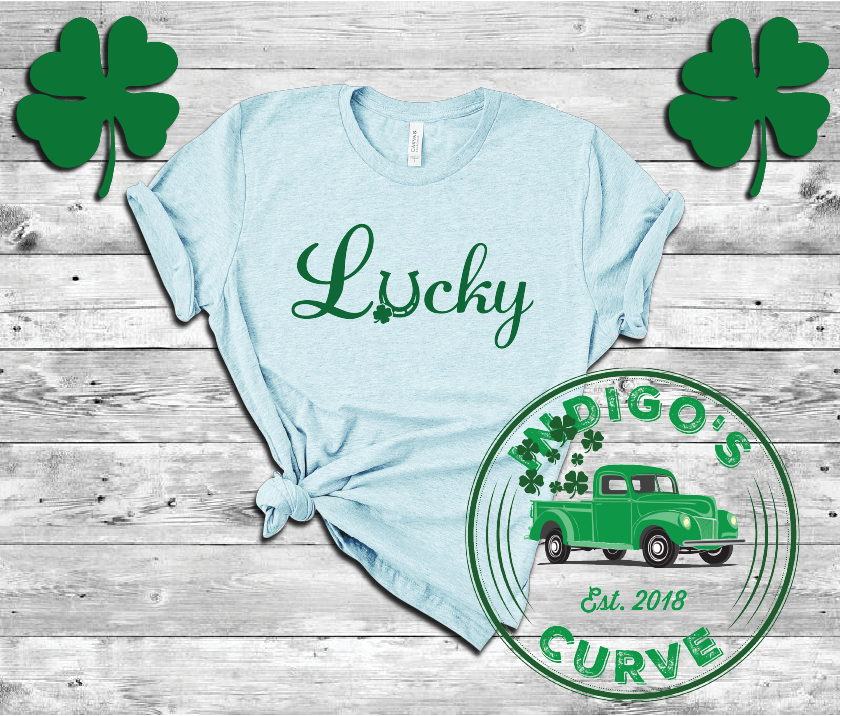 Lucky Horse Shoe Clover Short Sleeve Tee