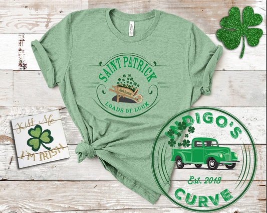 Saint Patrick Fresh Clovers Loads Of Luck Short Sleeve Unisex Tee