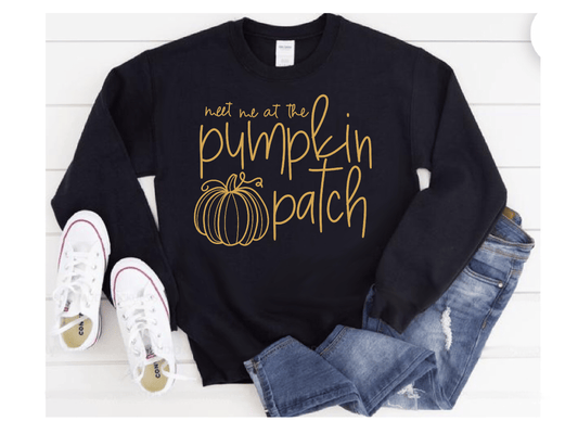 Indigo's Curve Sweatshirt Black / S Meet Me At The Pumpkin Patch Unisex Sweatshirt