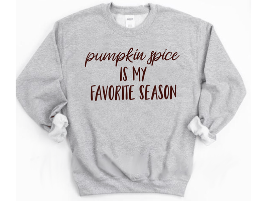 Indigo's Curve Sweatshirt Sport Grey / S Pumpkin Spice Favorite Season Unisex Long Sleeve Sweatshirt
